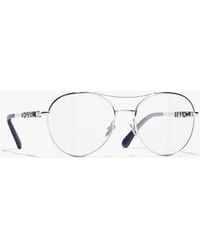 CHANEL - Pilot Eyeglasses - Lyst
