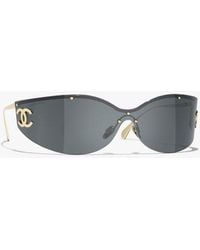 CHANEL - Shield Sunglasses - Lyst