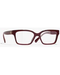 CHANEL - Rectangle Eyeglasses - Lyst