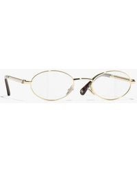 CHANEL - Oval Eyeglasses - Lyst