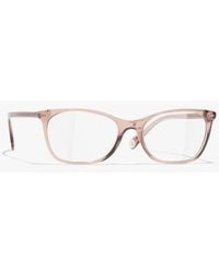 CHANEL - Rectangle Eyeglasses - Lyst