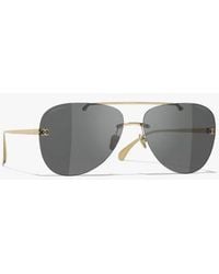 CHANEL - Pilot Sunglasses - Lyst