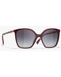 CHANEL - Square Sunglasses - Lyst
