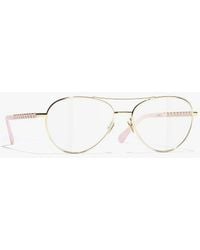 CHANEL - Pilot Eyeglasses - Lyst