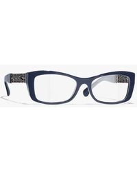 CHANEL - Rectangle Eyeglasses - Lyst