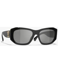 CHANEL - Rectangle Sunglasses - Lyst