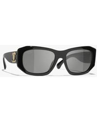 CHANEL - Rectangle Sunglasses - Lyst