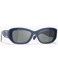 CHANEL - Rectangle Sunglasses - Lyst