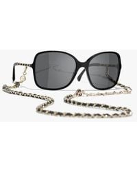 CHANEL - Square Sunglasses - Lyst
