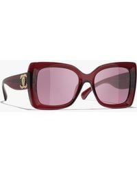 CHANEL - Square Sunglasses - Lyst