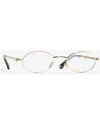 CHANEL - Oval Eyeglasses - Lyst