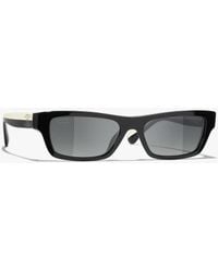 CHANEL - Rectangle Sunglasses - Lyst
