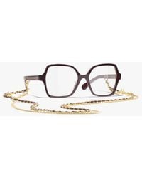 CHANEL - Square Eyeglasses - Lyst
