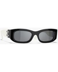 CHANEL - Rectangle Sunglasses - Lyst