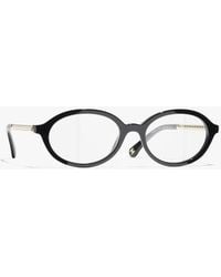 CHANEL - Oval Eyeglasses - Lyst