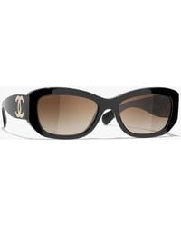 CHANEL - Rectangle Sunglasses - Lyst