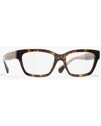 CHANEL - Rectangle Eyeglasses - Lyst