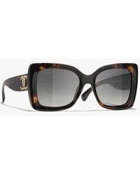 CHANEL - Square Sunglasses - Lyst