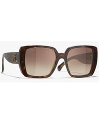 CHANEL - Square Sunglasses - Lyst