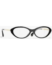 CHANEL - Oval Eyeglasses - Lyst