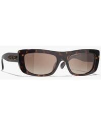 CHANEL - Rectangle Sunglasses - Lyst