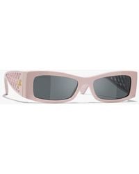 CHANEL - Rectangle Sunglasses - Lyst