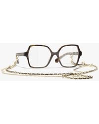 CHANEL - Square Eyeglasses - Lyst