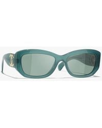 CHANEL - Rectangle Sunglasses - Lyst