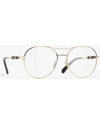 CHANEL - Pilot Eyeglasses - Lyst