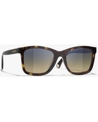 CHANEL - Rectangle Sunglasses - Lyst
