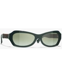 CHANEL - Rectangle Sunglasses - Lyst