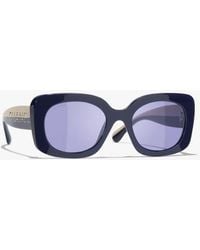 CHANEL - Square Sunglasses - Lyst