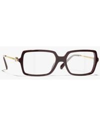 CHANEL - Rectangle Eyeglasses - Lyst