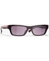 CHANEL - Rectangle Sunglasses - Lyst