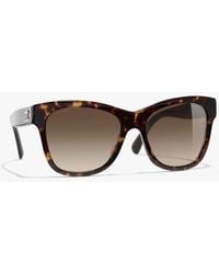 CHANEL - Square Sunglasses - Lyst