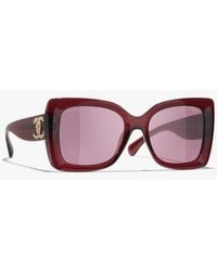 CHANEL - Square Sunglasses - Lyst