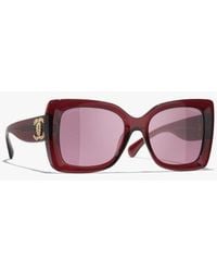 CHANEL - Square Sunglasses - Lyst