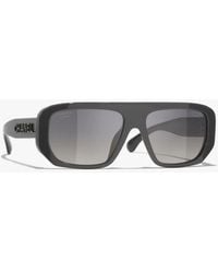 CHANEL - Shield Sunglasses - Lyst
