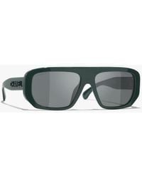 CHANEL - Shield Sunglasses - Lyst