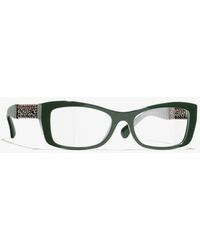 CHANEL - Rectangle Eyeglasses - Lyst