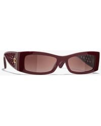 CHANEL - Rectangle Sunglasses - Lyst