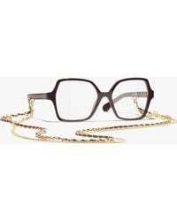 CHANEL - Square Eyeglasses - Lyst