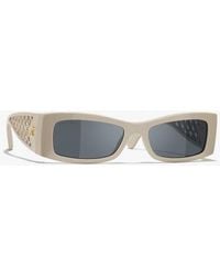 CHANEL - Rectangle Sunglasses - Lyst