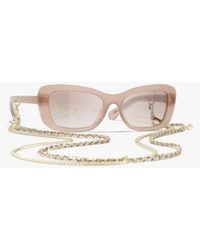 CHANEL - Rectangle Sunglasses - Lyst