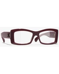 CHANEL - Rectangle Eyeglasses - Lyst