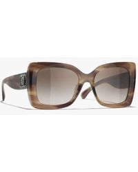 CHANEL - Square Sunglasses - Lyst