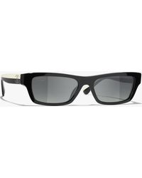 CHANEL - Rectangle Sunglasses - Lyst