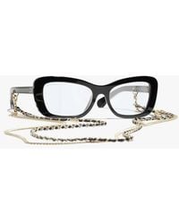CHANEL - Rectangle Light Glasses - Lyst