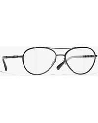 CHANEL - Pilot Eyeglasses - Lyst
