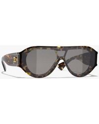 CHANEL - Shield Sunglasses - Lyst